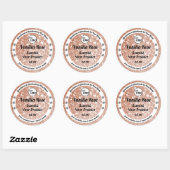 Luxury Rose Glitter Stars Product Labels Logo (Vel)