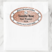 Luxury Rose Glitter Stars Product Labels Logo (Tas)