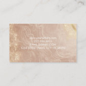 Luxury Rose Gold Agate & Glitter Flooring Visitekaartje (Achterkant)