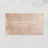 Luxury Rose Gold Agate & Glitter Flooring Visitekaartje (Voorkant)