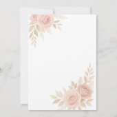 Luxury Rose Gold Blush Botanical Wedding Card Kaart (Achterkant)