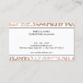 Luxury Rose Gold CPA Minimal Visitekaartje (Achterkant)