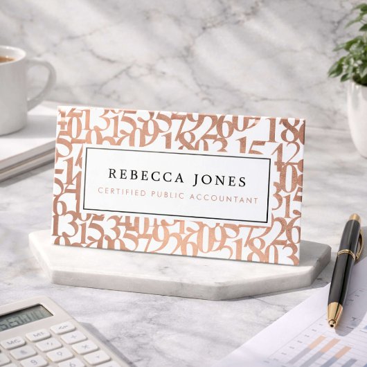 Luxury Rose Gold CPA Minimal Visitekaartje