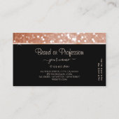 Luxury Rose Gold Glitter Luminous Stars add Logo Visitekaartje (Achterkant)