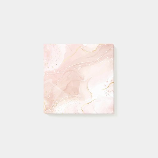 Luxury Rose Gold Ink Art Post-it Notes Block (Voorkant)