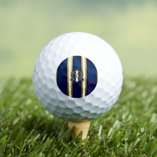 Luxury Royal Blue and White Monogram Golfballen (Insitu Shirt)