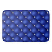 Luxury Royal Blue Diamond Tufted Pattern Badmat (Voorkant)