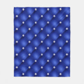 Luxury Royal Blue Diamond Tufted Pattern Fleece Deken (Voorkant)