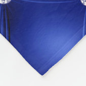 Luxury Royal Blue Diamond Tufted Pattern Fleece Deken (Hoek)