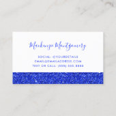 Luxury Royal Blue Driving Glitter Visitekaartje (Achterkant)