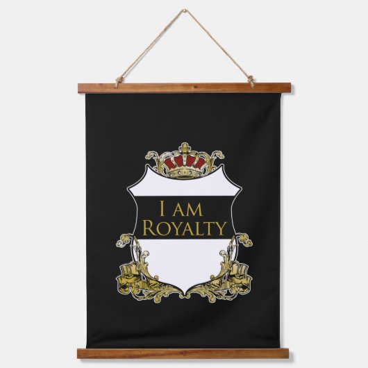 Luxury Royal Crown Crest Gold Shield Hangend Wandkleed (Voorkant)
