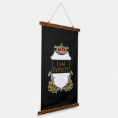 Luxury Royal Crown Crest Gold Shield Hangend Wandkleed (Gebogen)