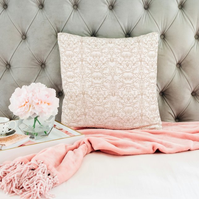 Luxury Royal Gold Baroque Damask Throw Pillow Kussen (Creator heeft geüpload)