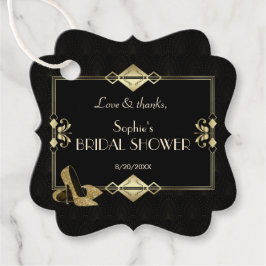 Luxury Royal Gold Black Art Deco 1920s Wedding Bedankjes Labels