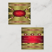 Luxury Royal Gold Patterned Red en Faux Gemstenen