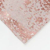 Luxury Roze Blush Glitter Marble Fleece Deken (Hoek)