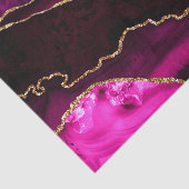 Luxury roze en Gold Glitter Agate Happy Birthday Tissuepapier (Detail)