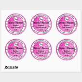 Luxury roze mousserende glitter Product Labels Log (Vel)