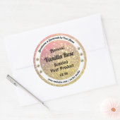Luxury Roze Paarse Gold Glitter Product Labels (Envelop)