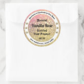 Luxury Roze Paarse Gold Glitter Product Labels (Tas)