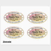 Luxury Roze Paarse Gold Glitter Product Labels (Vel)