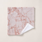 Luxury roze Roze Blush Glitter Marble Customize Bad Handdoek (Wasdoekje)