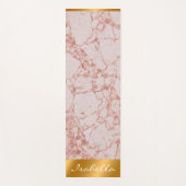 Luxury roze Roze Blush Glitter Marble Customize Yogamat (Voorkant)