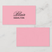 Luxury roze visitekaartje (Voorkant / Achterkant)