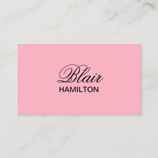 Luxury roze visitekaartje (Voorkant)