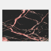 Luxury roze zwarte marmer past aan inpakpapier vel (Voorkant)