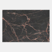 Luxury roze zwarte marmer past aan inpakpapier vel (Voorkant)
