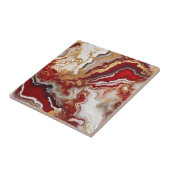 Luxury Ruby Red Gold Liquid Marble Agate Fluid Art Tegeltje (Zijkant)