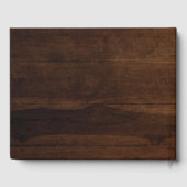 Luxury Rustic Wood String Lights Rozen Wedding Gastenboek (Achterkant)