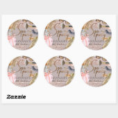 Luxury Safari Glitter Spa Birthday Ronde Sticker (Vel)