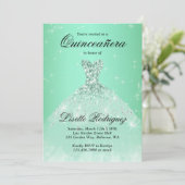 Luxury Sage Green 15th Birthday Quinceanera Kaart (Staand voorkant)