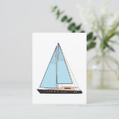 Luxury Sailing Yacht Boat Briefkaart (Staand voorkant)