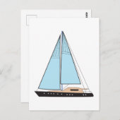Luxury Sailing Yacht Boat Briefkaart (Voorkant / Achterkant)