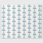 Luxury Sailing Yacht Boat Cadeaupapier (Vlak)