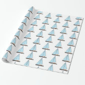 Luxury Sailing Yacht Boat Cadeaupapier (Uitgerold)
