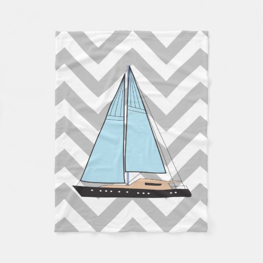 Luxury Sailing Yacht Boat Fleece Deken (Voorkant)