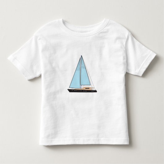 Luxury Sailing Yacht Boat Kinder Shirts (Voorkant)
