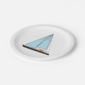 Luxury Sailing Yacht Boat Papieren Bordje (Gekanteld)