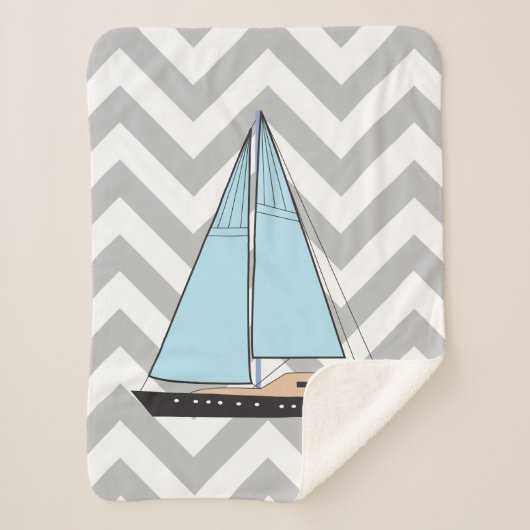 Luxury Sailing Yacht Boat Sherpa Deken (Voorkant)