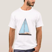 Luxury Sailing Yacht Boat T-shirt (Voorkant)