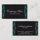 Luxury Salon Visitekaartjes in Emerald (Voorkant / Achterkant)