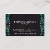Luxury Salon Visitekaartjes in Emerald (Achterkant)