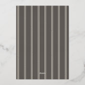 Luxury Save the Date | Moderne Verticale Namen Folie Uitnodiging (Achterkant)