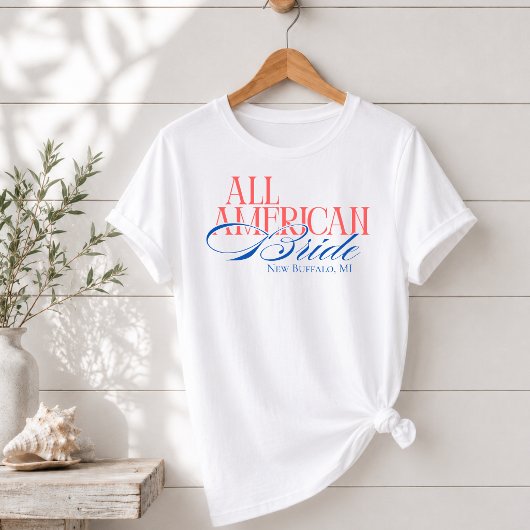 Luxury Script All American Bruid Bachelorette T-shirt
