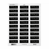 Luxury Script The Future Mr en Mrs Black Elegant Etiket (Full Sheet)