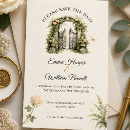 Luxury Secret Garden Wedding Save The Date